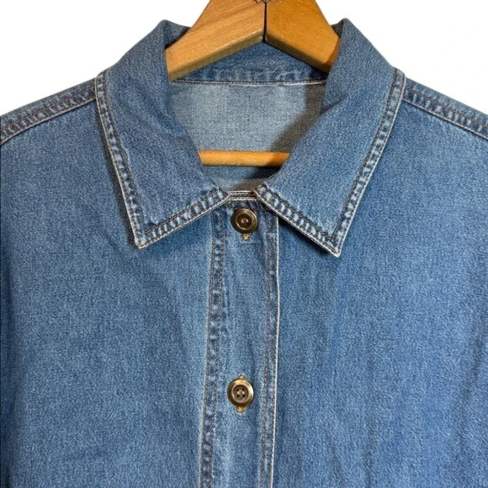 Y2K Cottagecore Cute Denim Embroidered Cat Flowers Button Front Women's‎ Jacket